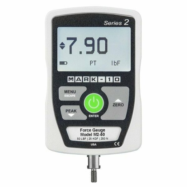 Mark-10 Series 2 Economical Digital Force Gauge, 50 x 0.05 lbF M2-50